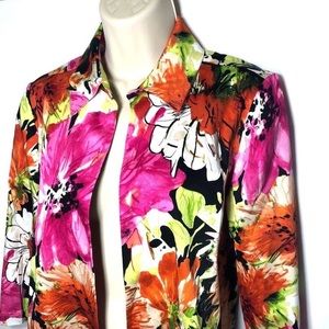 ADDITIONS by CHICOS TROPIC  OPEN FRONT BLOUSE